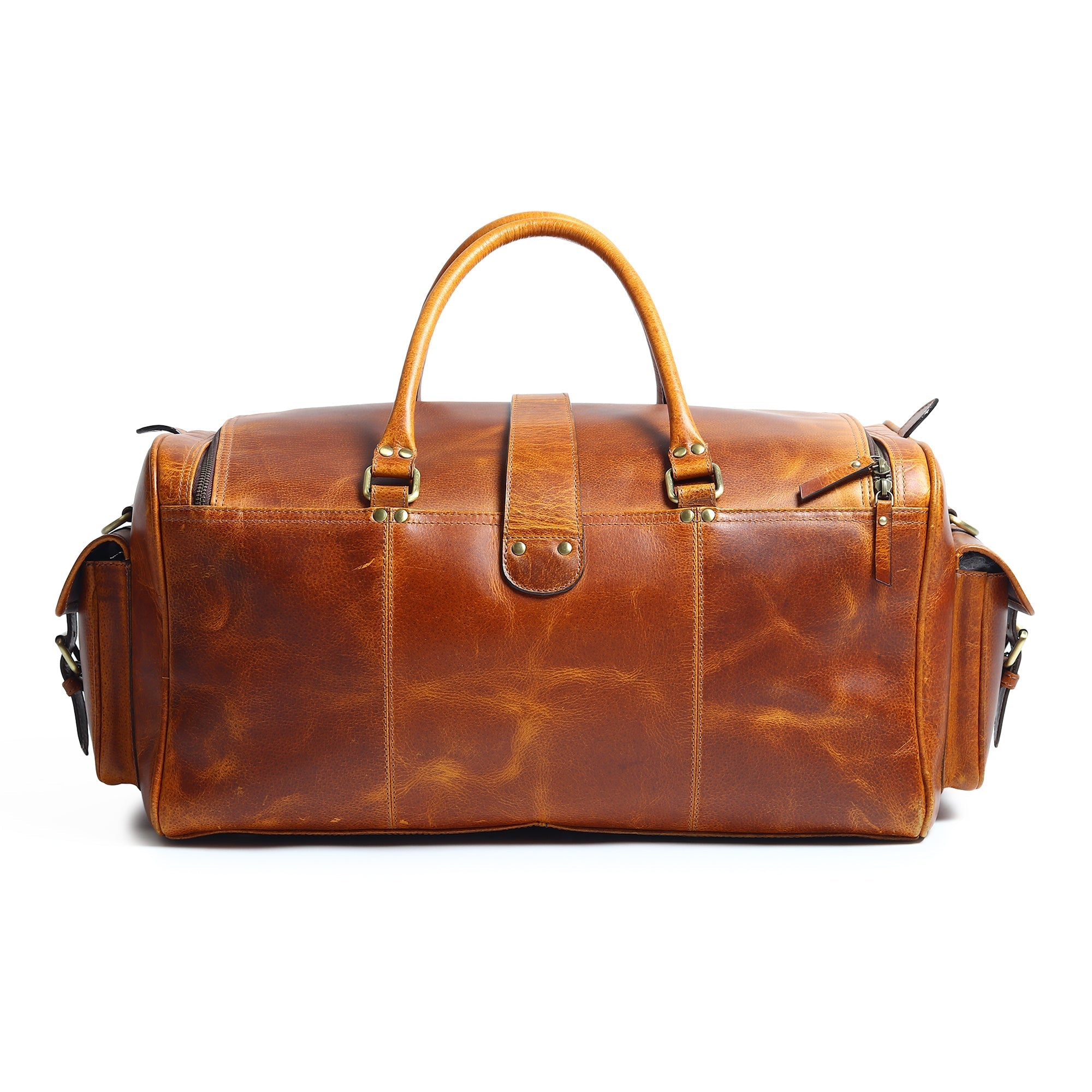 Berlin Leather Weekender Duffle Bag